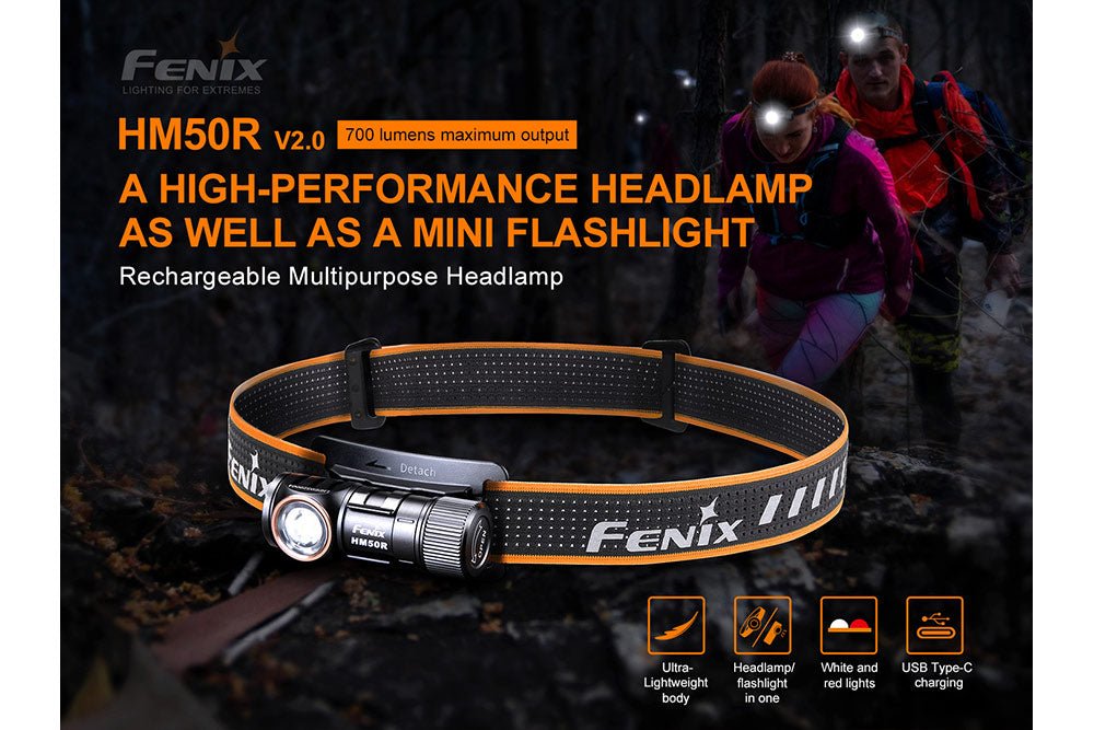 Fenix HM50R V2.0 LED Headlamp - 700 Lumens - Get Tight Gear