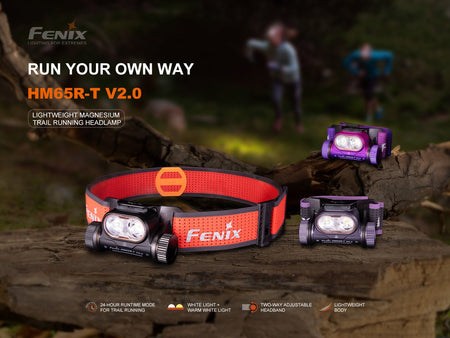 Fenix HM65R - T V2 Rechargeable Lightweight Trail Running Headlamp - Get Tight Gear