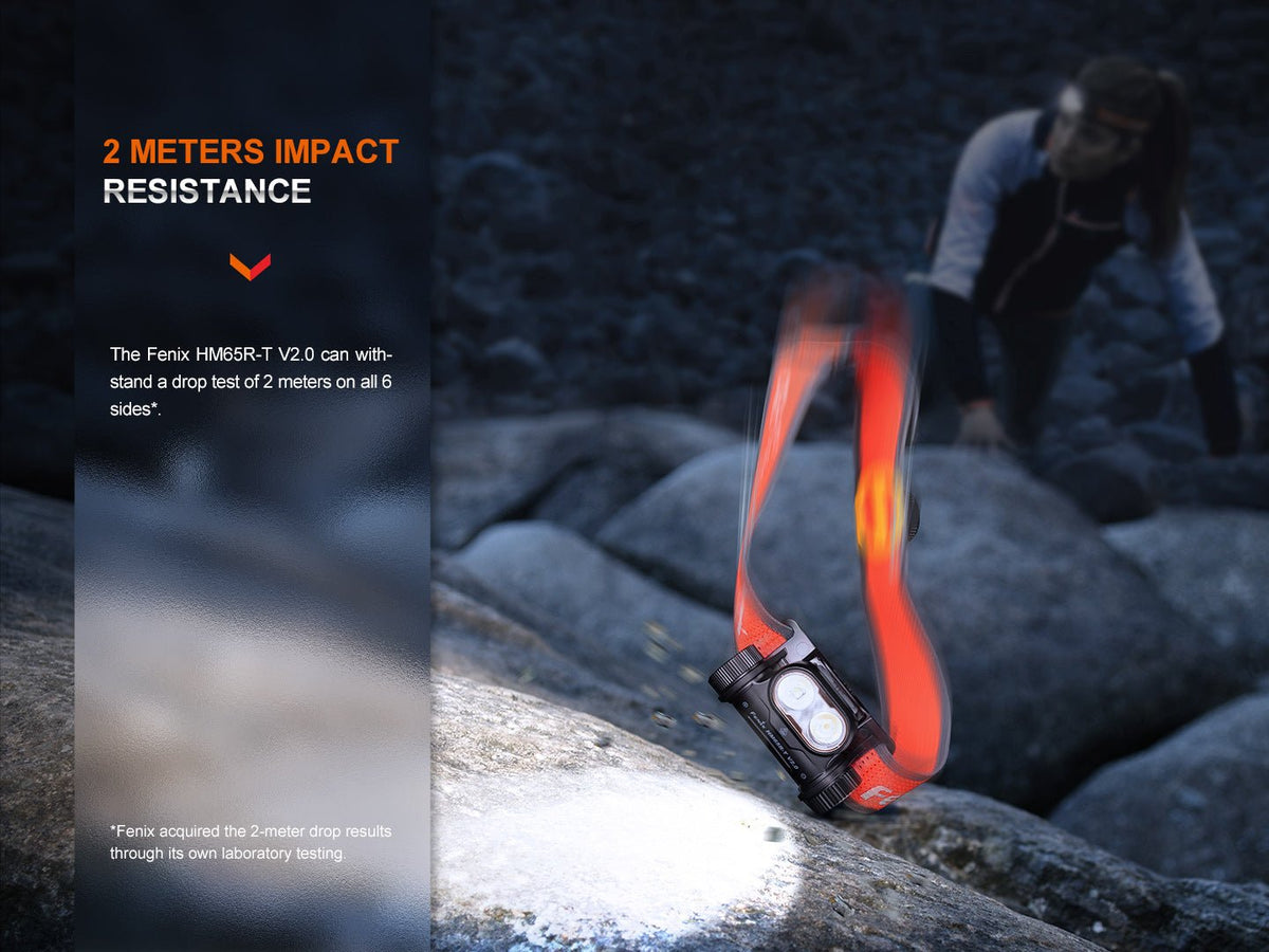 Fenix HM65R - T V2 Rechargeable Lightweight Trail Running Headlamp - Get Tight Gear