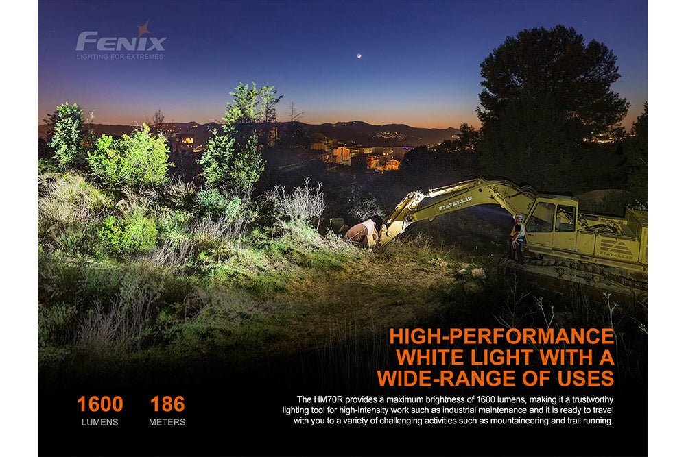 Fenix HM70R Rechargeable LED Headlamp - 1600 Lumens - Get Tight Gear