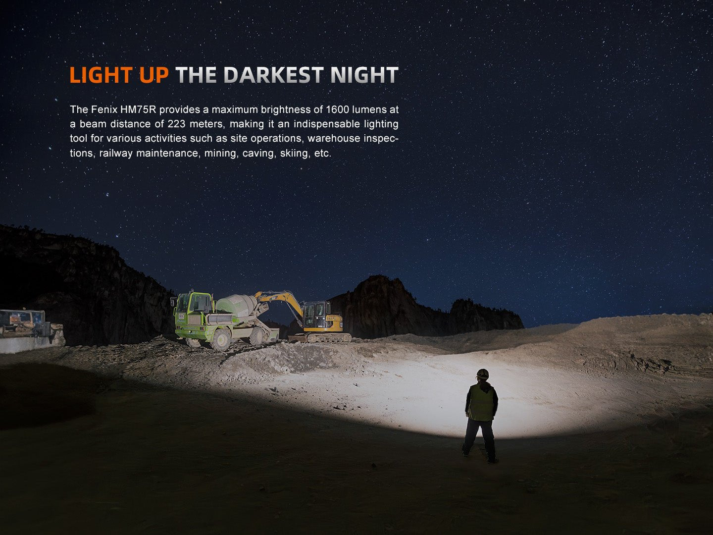 Fenix HM75R Rechargeable Industrial Headlamp - 1600 Lumens - Get Tight Gear