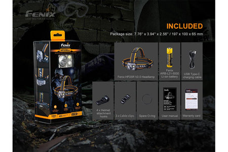 Fenix HP25R V2.0 Headlamp - 1600 Lumens - Get Tight Gear