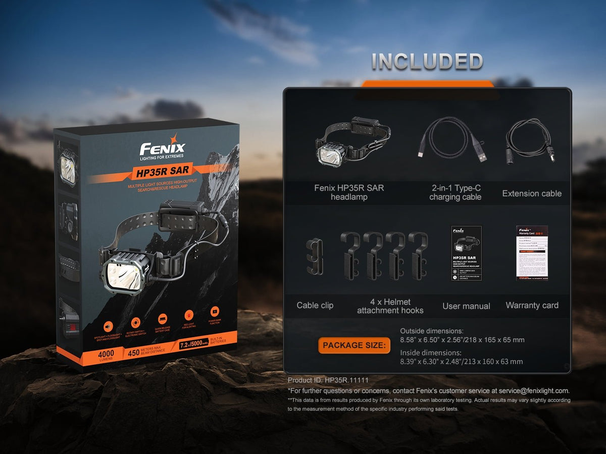 Fenix HP35R Search and Rescue Headlamp - Get Tight Gear