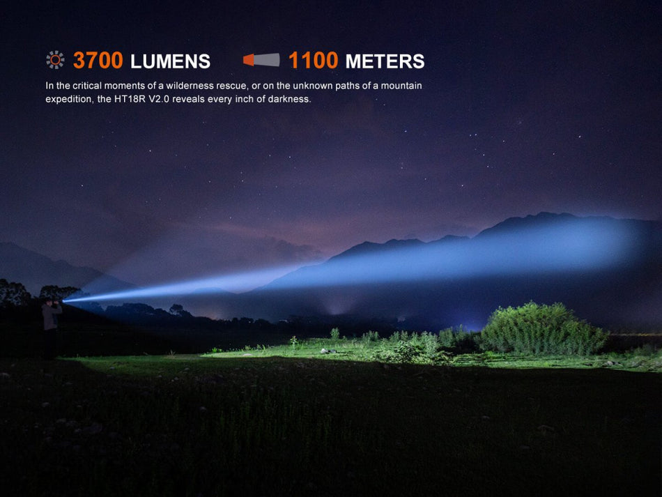Fenix HT18R V2 Long - Range Hunting Flashlight - Get Tight Gear