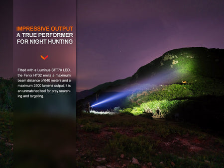 Fenix HT32 Hunting Flashlight with Red & Green Output - Get Tight Gear