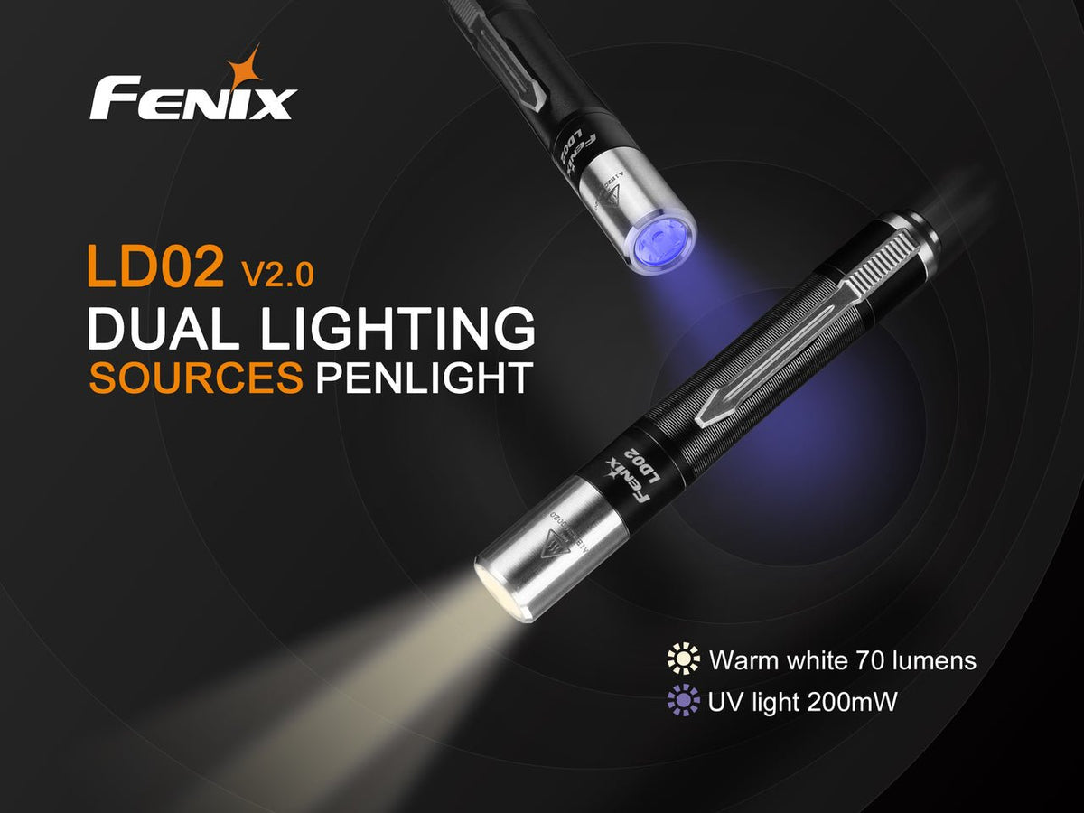 Fenix LD02 V2.0 EDC LED Penlight with UV Lighting - Get Tight Gear