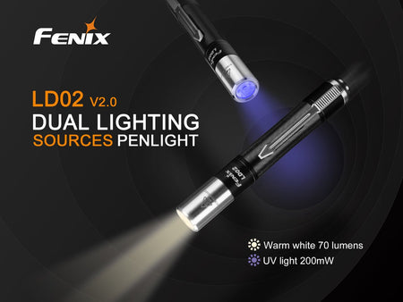 Fenix LD02 V2.0 EDC LED Penlight with UV Lighting - Get Tight Gear