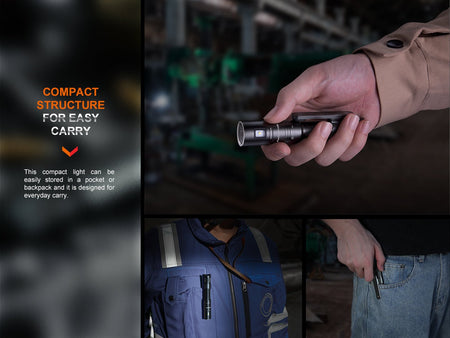 Fenix LD12R Dual Light Flashlight - 600 Lumens - Get Tight Gear