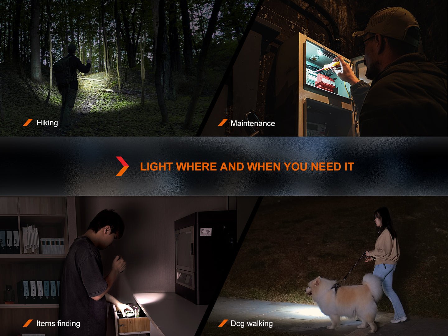 Fenix LD12R Dual Light Flashlight - 600 Lumens - Get Tight Gear