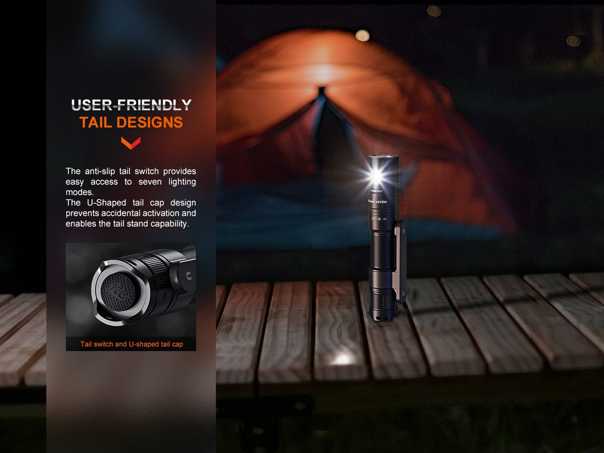 Fenix LD12R Dual Light Flashlight - 600 Lumens - Get Tight Gear
