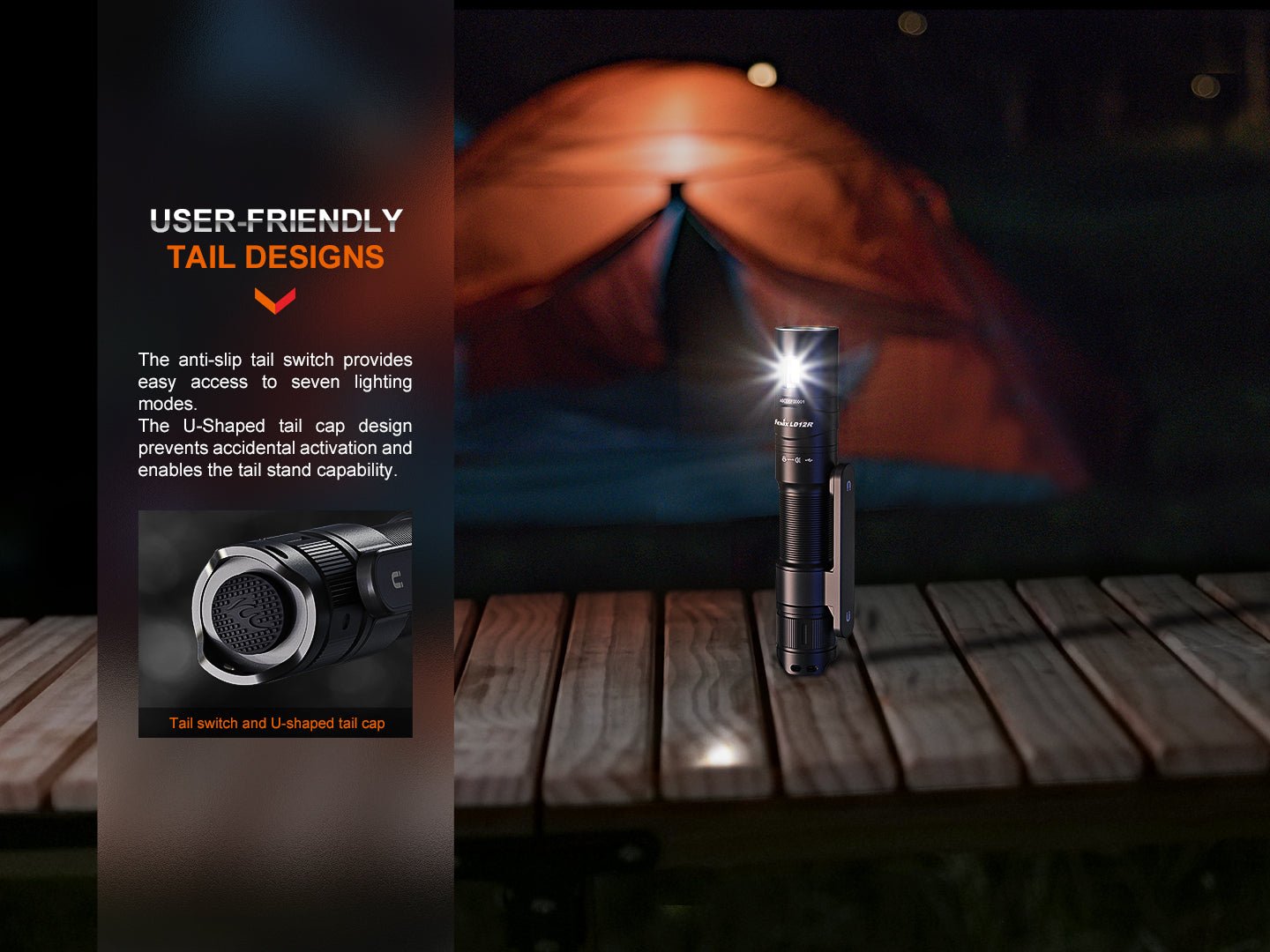 Fenix LD12R Dual Light Flashlight - 600 Lumens - Get Tight Gear