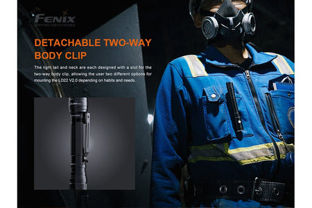 Fenix LD22 V2 Compact LED Flashlight - 800 Lumens - Get Tight Gear