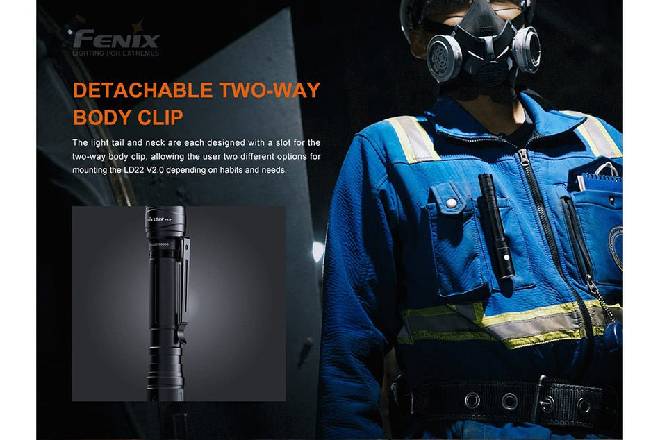 Fenix LD22 V2 Compact LED Flashlight - 800 Lumens - Get Tight Gear