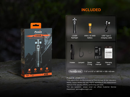 Fenix LD35R High Performance Multimode Tactical Flashlight - Get Tight Gear