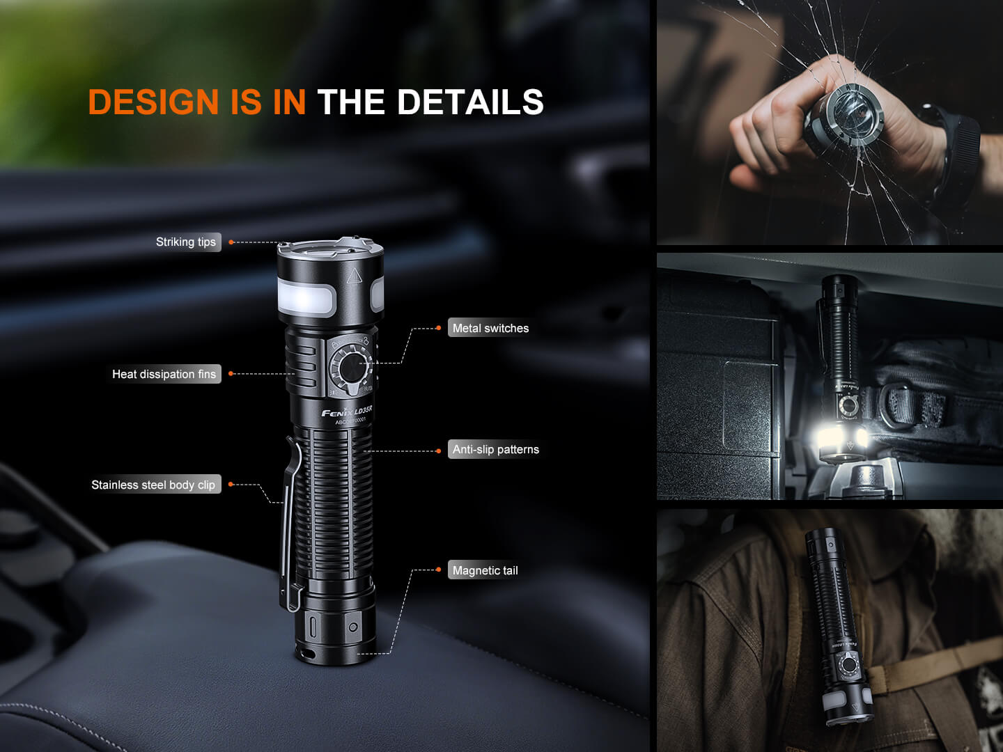 Fenix LD35R High Performance Multimode Tactical Flashlight - Get Tight Gear