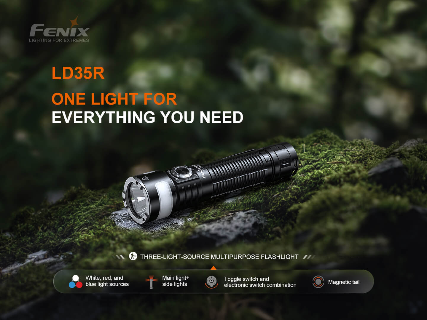 Fenix LD35R High Performance Multimode Tactical Flashlight - Get Tight Gear
