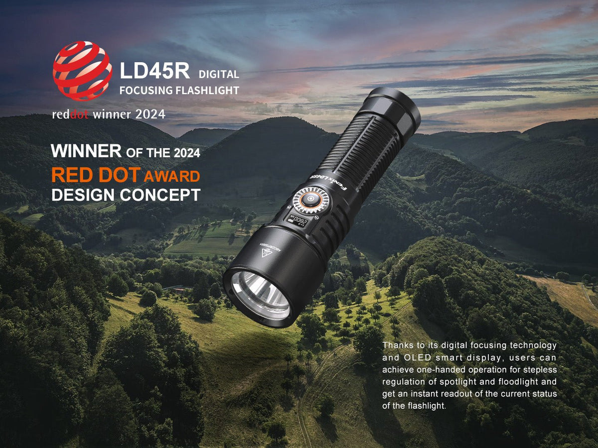 Fenix LD45R Digital Focus Rechargeable LED Flashlight - Get Tight Gear