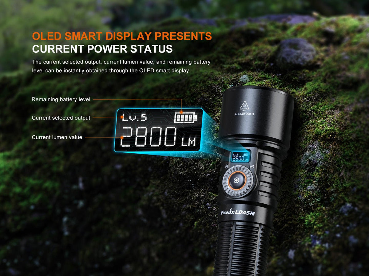 Fenix LD45R Digital Focus Rechargeable LED Flashlight - Get Tight Gear