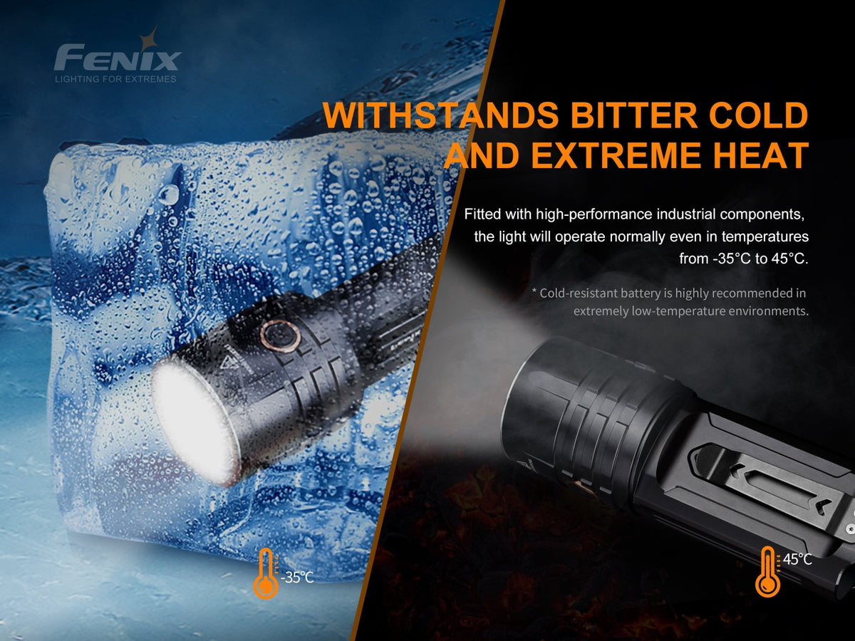 Fenix LR35R Rechargeable LED Flashlight - 10,000 Lumens - Get Tight Gear