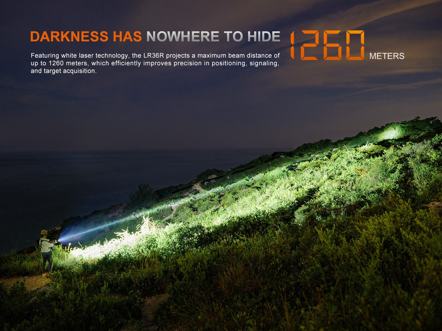 Fenix LR36R White Laser Searching Flashlight - Get Tight Gear