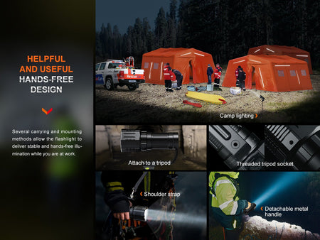 Fenix LR60R Rotary Switch Rechargeable Searchlight - 21000 Lumens - Get Tight Gear