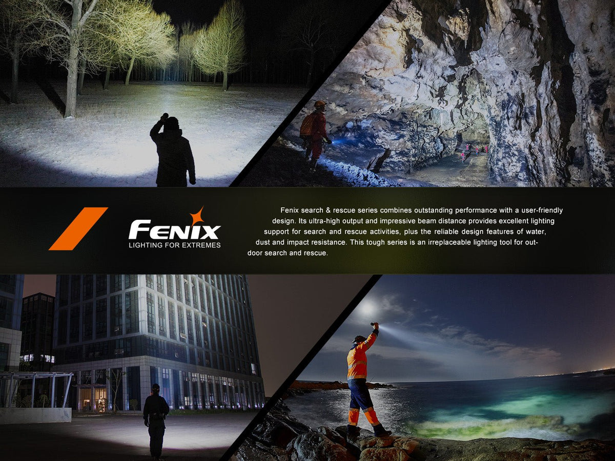 Fenix LR60R Rotary Switch Rechargeable Searchlight - 21000 Lumens - Get Tight Gear