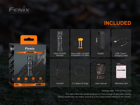 Fenix PD25R Rechargeable LED Flashlight - Get Tight Gear