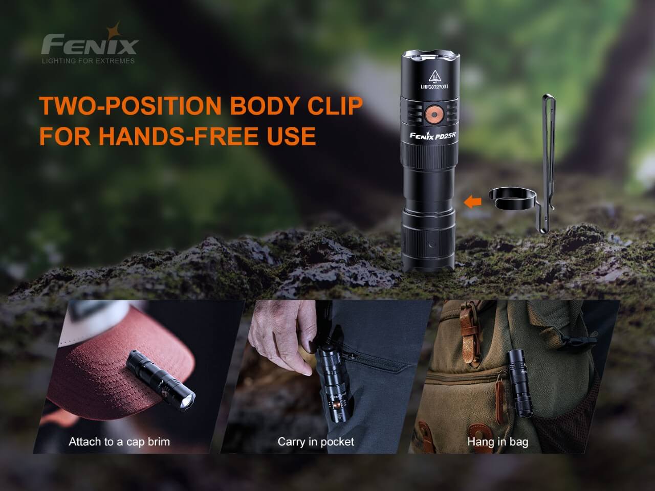 Fenix PD25R Rechargeable LED Flashlight - Get Tight Gear