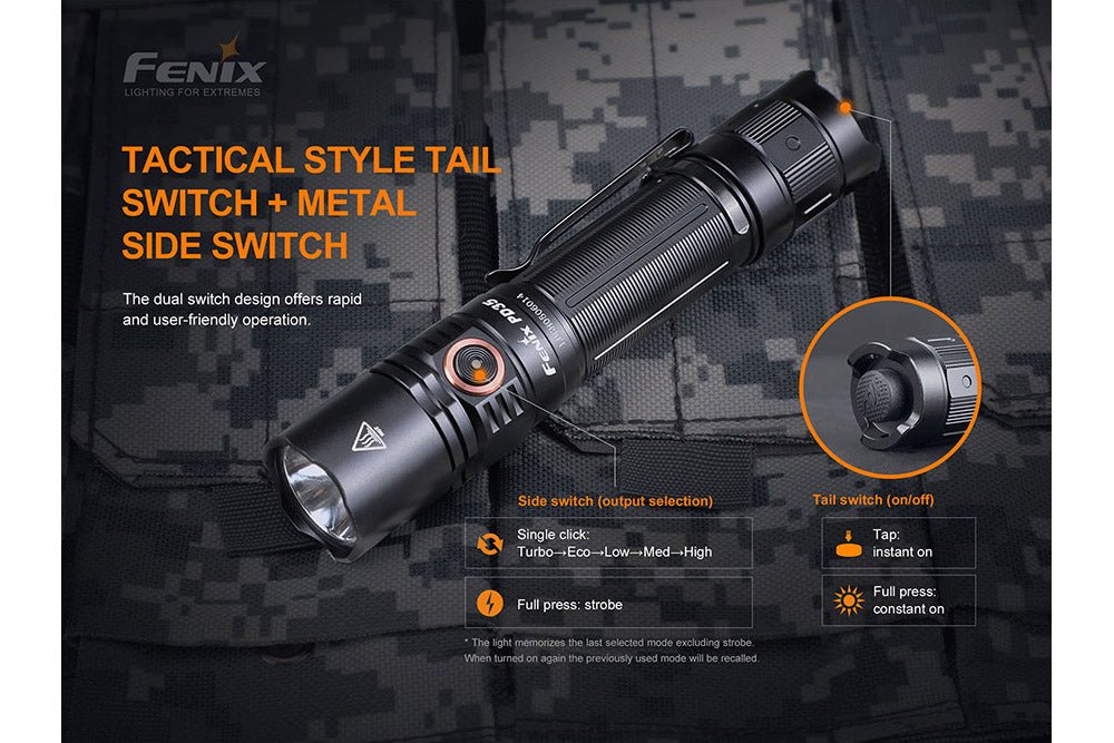 Fenix PD35 V3.0 Everyday Carry Flashlight - 1700 Lumens - Get Tight Gear