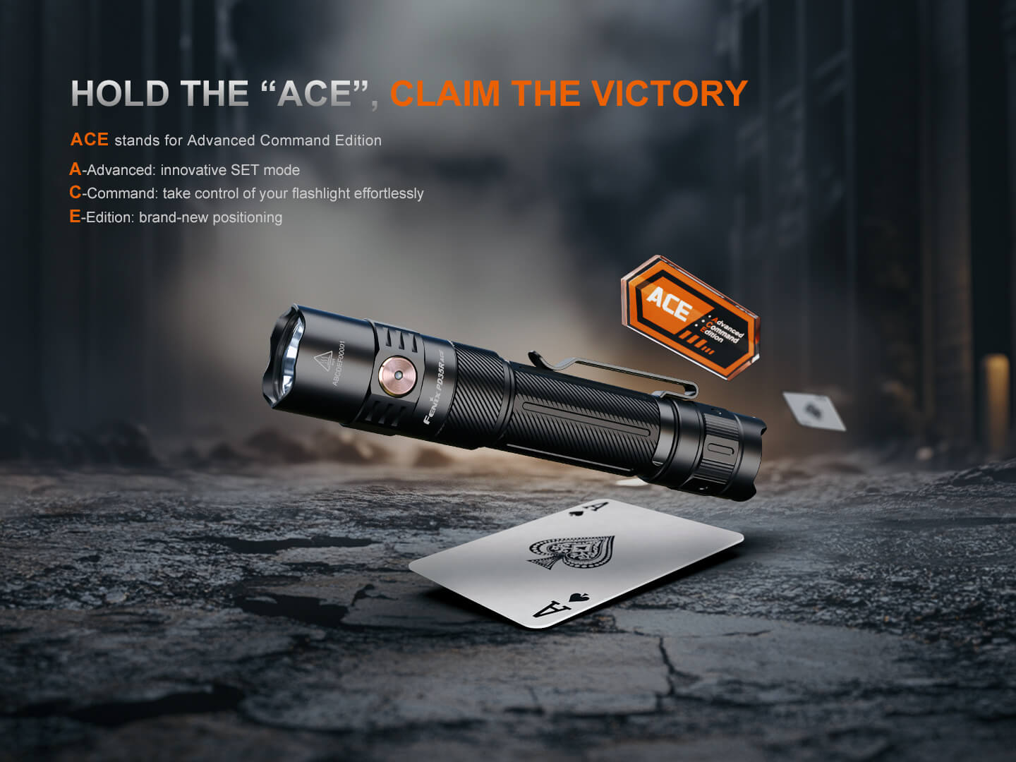 Fenix PD35R ACE Multi - mode Tactical Flashlight + FREE CL01 Mini Lantern - Get Tight Gear