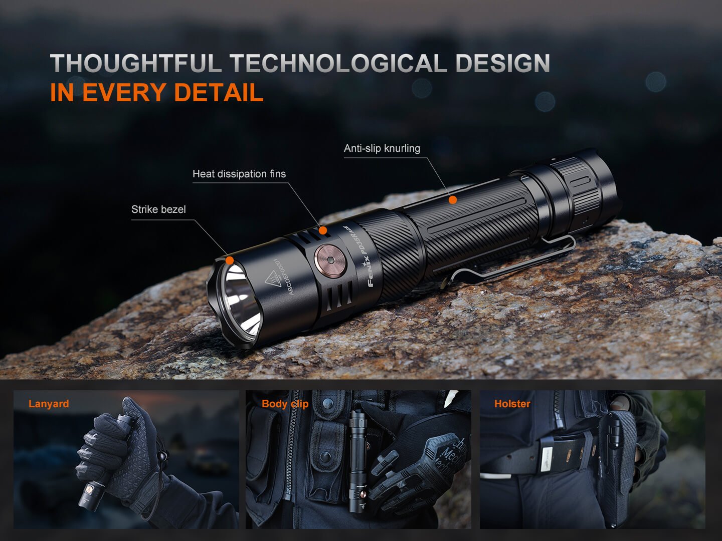 Fenix PD35R ACE Multi - mode Tactical Flashlight + FREE CL01 Mini Lantern - Get Tight Gear