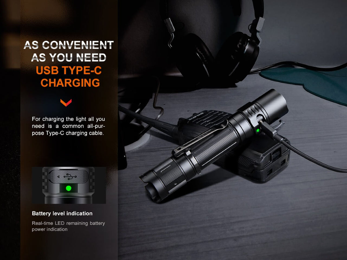 Fenix PD35R Compact Rechargeable Tactical Flashlight - Get Tight Gear