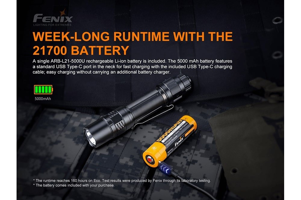 Fenix PD36 TAC Tactical Flashlight - 3000 Lumens - Get Tight Gear
