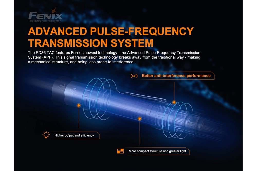 Fenix PD36 TAC Tactical Flashlight - 3000 Lumens - Get Tight Gear