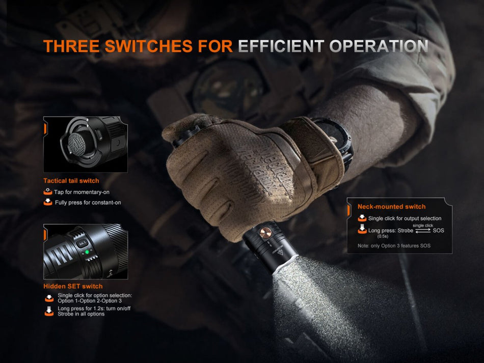 Fenix PD36R ACE Customizable Multi - Mode Flashlight - Get Tight Gear