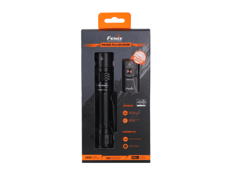 Fenix PD36R Pro 2800 Lumen Flashlight + FREE E03R V2 Keychain Light - Get Tight Gear