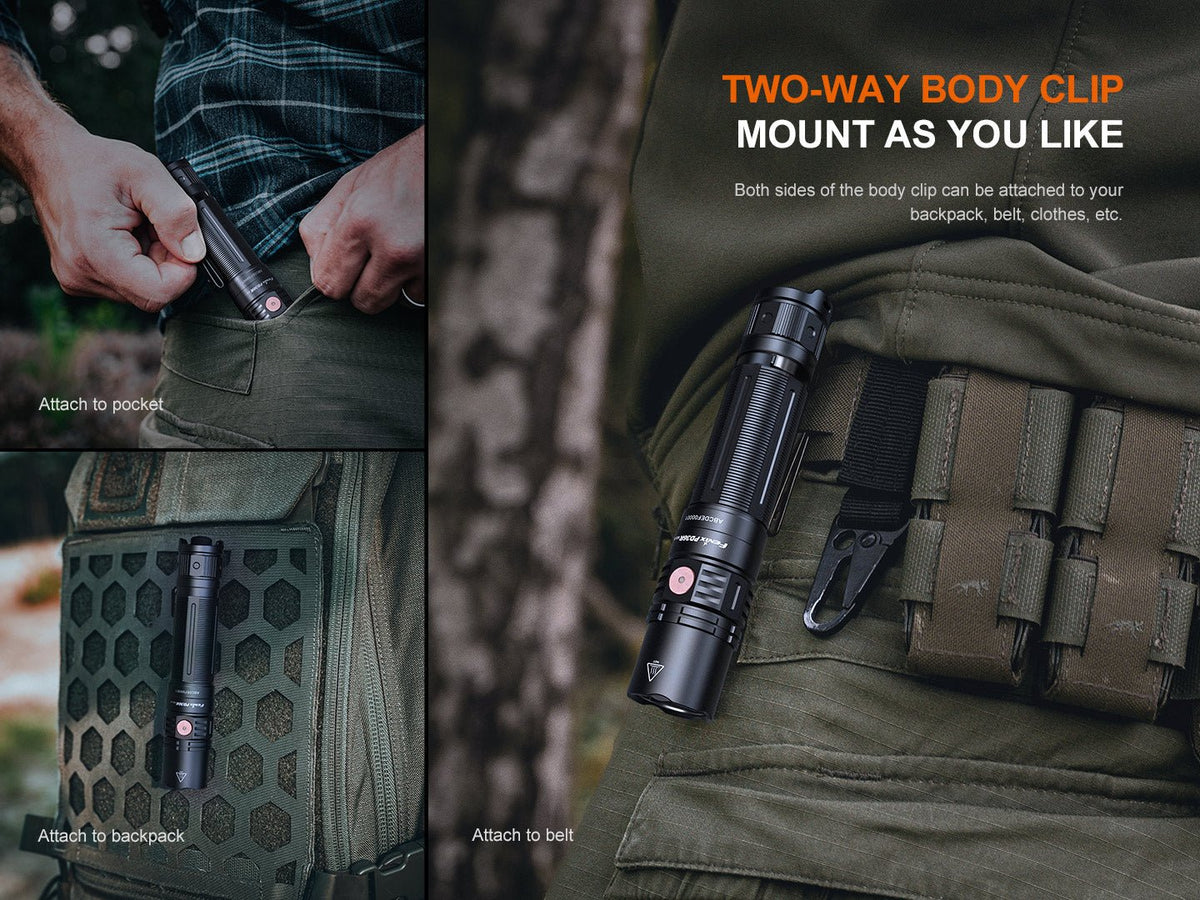 Fenix PD36R V2 Compact Rechargeable Tactical Flashlight - 1700 Lumens - Get Tight Gear