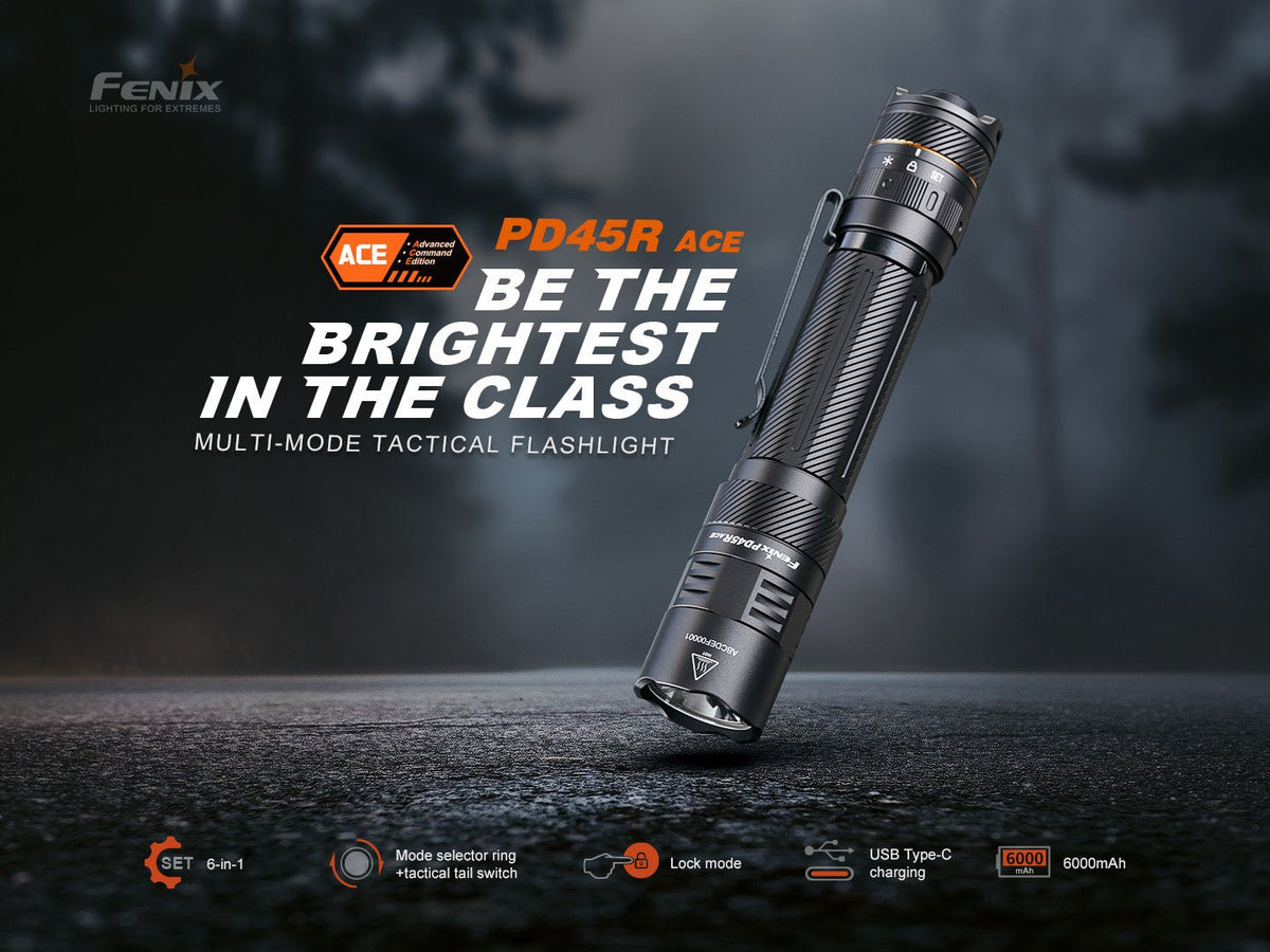 Fenix PD45R ACE Multi - Mode Tactical Flashlight - Get Tight Gear