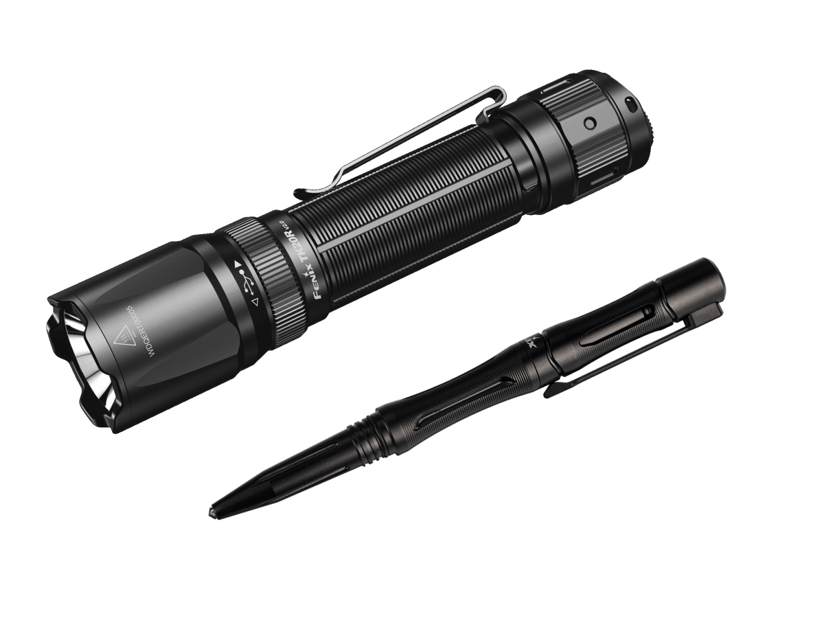 Fenix TK20R V2.0 Rechargeable Flashlight with FREE T5 Tactical Pen (optional) - Get Tight Gear