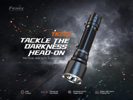 Fenix TK22R Rechargeable Tactical & Duty Flashlight - Get Tight Gear