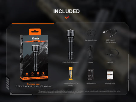 Fenix TK22R Rechargeable Tactical & Duty Flashlight - Get Tight Gear