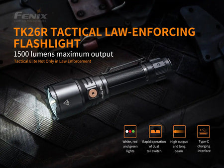 Fenix TK26R Tactical LED Flashlight - 1500 Lumens - Get Tight Gear