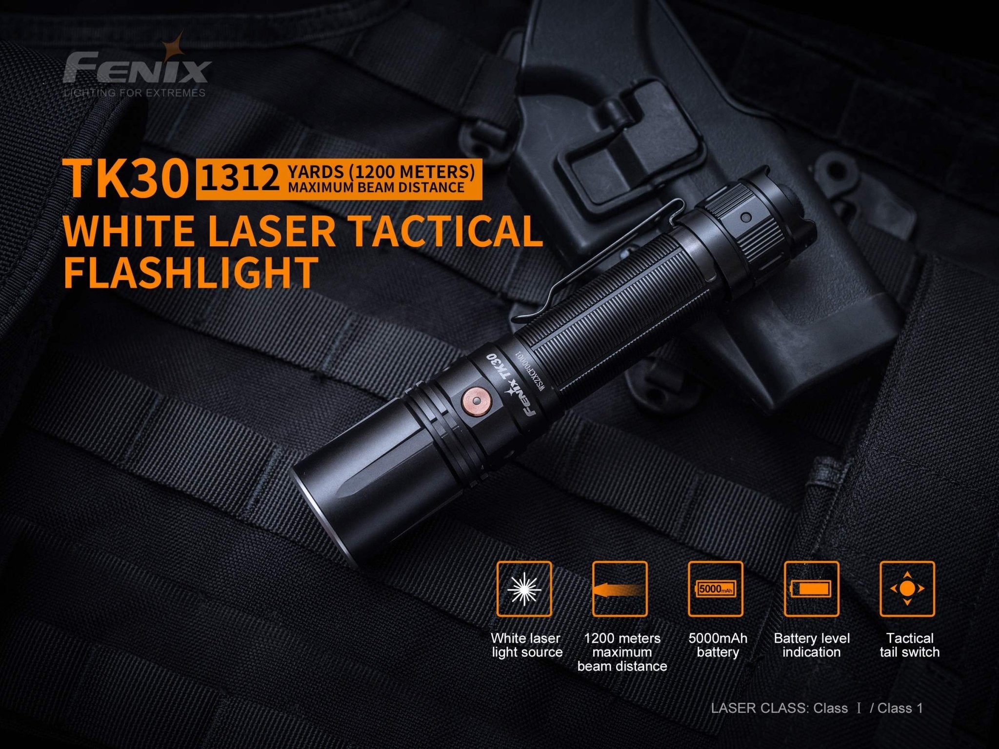 Fenix TK30 White Laser LED Flashlight - Get Tight Gear