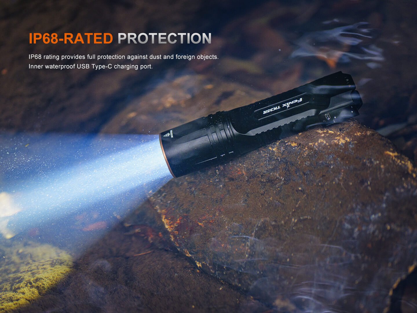 Fenix TK35R Rechargeable High - Performance Tactical Flashlight with UV Output - Get Tight Gear