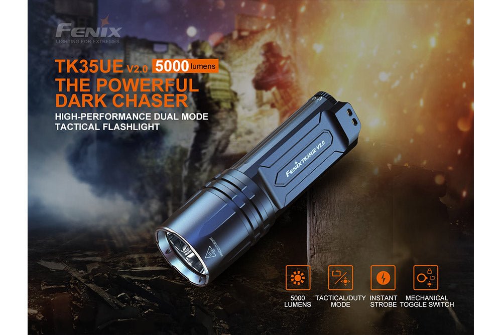Fenix TK35UE V2.0 Flashlight - 5000 Lumens - Get Tight Gear