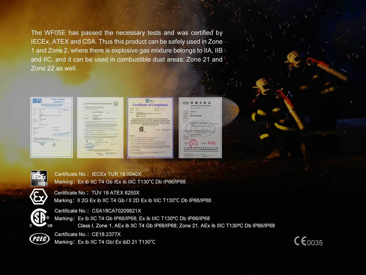 Fenix WF05E Intrinsically Safe Flashlight - Get Tight Gear