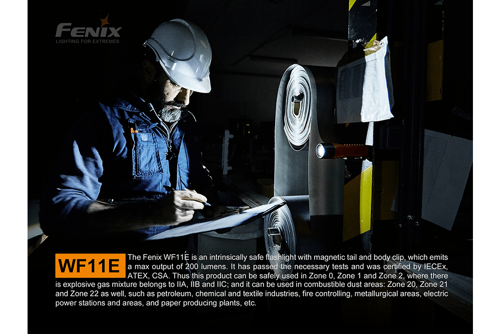 Fenix WF11E Intrinsically Safe Flashlight - Get Tight Gear