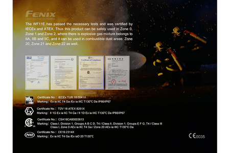 Fenix WF11E Intrinsically Safe Flashlight - Get Tight Gear