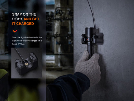Fenix WF26R Cradle Charging LED Work Flashlight - Get Tight Gear
