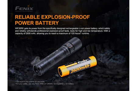 Fenix WF30RE Intrinsically Safe Flashlight - 280 Lumens - Get Tight Gear